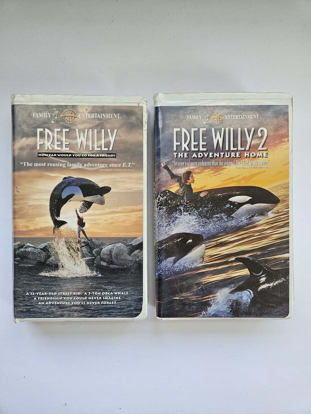 Free Willy and Free Willy 2 VHS bundle whales ocean nautical friendship